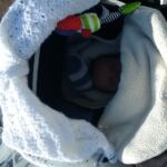 Isaac napping on board Catalina