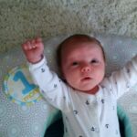 Isaac at 1 month - Hooray!