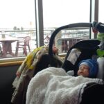 Isaac at the sailing club for brunch