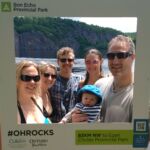 Lindy, Leanne, Chris, Meriah, Jon, and Isaac after a swim