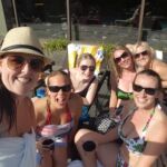 Much needed relaxing by the rooftop pool