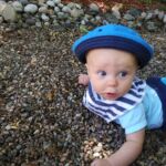 Loves playing in the stones!