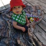 Isaac practicing his happy scream (so much better than the unhappy scream...)