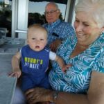 At the sailing club with Grandma and Papa