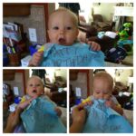 Isaac wishing cousin Charlotte a happy birthday