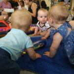 Inez and Isaac at the toy library playgroup
