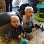 Cousins Isaac and Hank playing together.