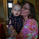 A snuggle from Aunt Joanne.