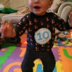 an exhausted 10 month old