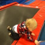 super big fun gym and Isaac finds the duct tape...