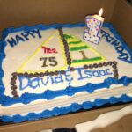 beautiful cake decorated by Grandma!