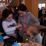 the cousins at the sugar bush breakfast