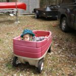 Isaac loves wagons!