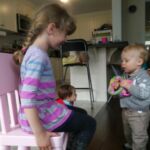 Alora entertaining the kids