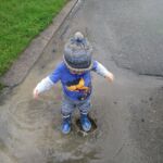 Loves the puddles!