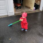 Playing in the rain