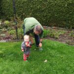 Isaac helping with the gardening