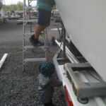 Trying to help daddy at the club