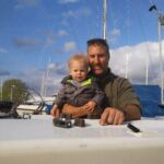 Isaac and Jon at the sailing club