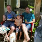 visit from Zac for Canada Day, with Dan and Leo