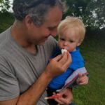 Isaac's first marshmellow