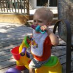 Just cruising with his popsicle