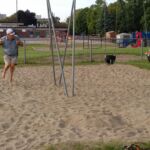 Papa swinging with Isaac, Grandma did too!