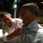 Uncle Frank encouraging Jon to loosen up!