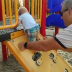 Climbing all by himself!