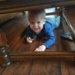 Isaac loves to hide now