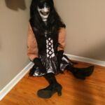 Isaac loved our witch and ghost decorations, wanted to pet the witch and hug the ghost!