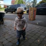 cool dude helping with the yard work