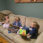 Story time with the neighbours, Wren and Gale