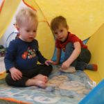 playdate with Iden in Iden's new playroom