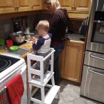 Isaac helping mommy with dinner