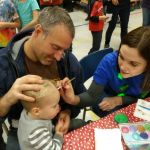 First face painting - Isaac sat patiently!