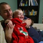 New Christmas sleeper from Aunt Sam and Uncle Jeremy, Charlotte and Isabelle.