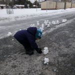 Building mini snowmen