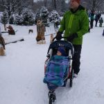 Snuggled up in the stroller
