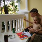 drinks on the balcony