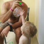 Bubble fun on the balcony