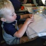 Sticker entertainment on the plane