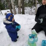 Helping daddy "build! more building!"