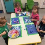 Isaac likes to paint his face