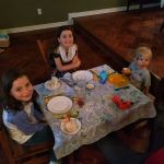 Easter dinner at Aunt Sam and Uncle Jeremy's house - kid table.
