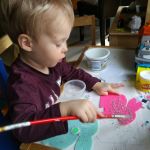 painting easter bunnies