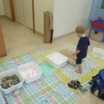 Foot sensory bins at playgroup