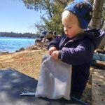 helping organize the wrenches at the cottage