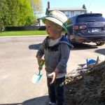 happy as long as he has his shovel