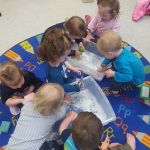 washing toys at daycare